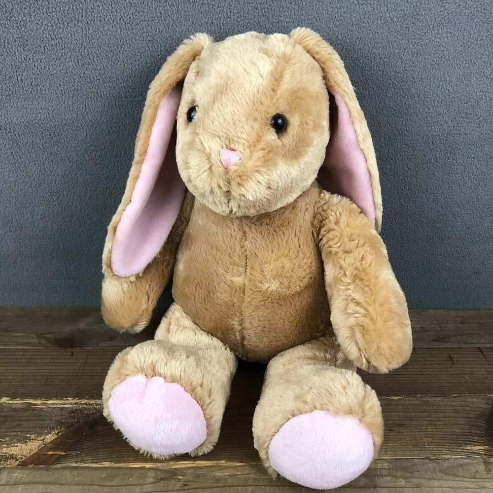 Build A Bear Bunny Rabbit Tan Pink Plush 15" Stuffed Animal Toy Easter BAB Doll